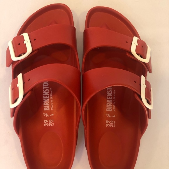 red birkenstocks eva